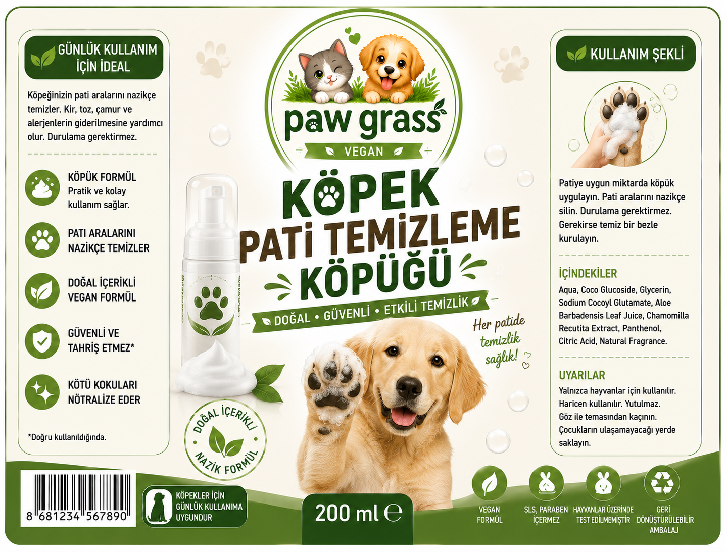 Köpek Pati Temizleme Köpüğü